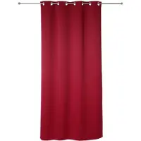 Atmosphera set van 2 Rode verduisteringsgordijnen 135x240cm - Kant en klaar met ringen - Gordijn raa