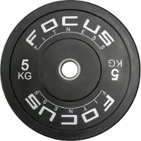 Focus fitness Olympische halterschijf 50 mm - Focus Fitness Bumper plate - 5 kg - Zw