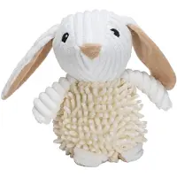Beeztees Honden Knuffel Konijn Jenno - Honden speelgoed - Zonder piep - 100% gerecycled - Beige - 24x14x12 cm