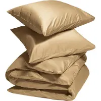 Yumeko Dekbedovertrek set Katoen Satijn 200x220 Beige - Eco, Bio & Fairtrade