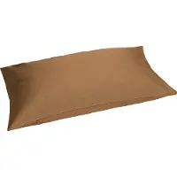 Yumeko Kussensloop Katoensatijn 40x80 Bruin - Eco, Bio & Fairtrade