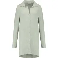 Yumeko Blouse Gewassen Linnen S Groen - Eco, Bio & Fairtrade