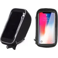 PD - Telefoonhouder Fiets met Opbergvak - Waterbestendig / Waterdicht - Universeel - GSM houder - Geschikt voor iPhone, Samsung & Android - Telefoonhouder - Telefoonstandaard - Zwart