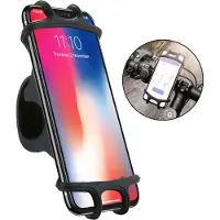 PD - Telefoonhouder Fiets - Universeel - GSM houder - Geschikt voor iPhone, Samsung & Android - Telefoonhouder - Telefoonstandaard - Zwart - Fiets, Motor, Scooter & Kinderwagen