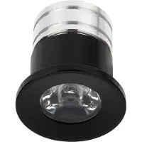 Velvalux LED Veranda Spot Verlichting - - 3W - Warm Wit 3000K - Inbouw - Dimbaar - Rond - Mat Zwart - Aluminium - Ø31mm