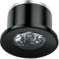 Velvalux LED Veranda Spot Verlichting - - 1W - Warm Wit 3000K - Inbouw - Dimbaar - Rond - Mat Zwart - Aluminium - Ø31mm