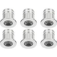 Velvalux LED Veranda Spot Verlichting 6 Pack - - 3W - Natuurlijk Wit 4000K - Inbouw - Dimbaar - Rond - Mat Zilver - Aluminium - Ø31mm