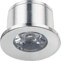 Velvalux LED Veranda Spot Verlichting - - 1W - Warm Wit 3000K - Inbouw - Dimbaar - Rond - Mat Zilver - Aluminium - Ø31mm