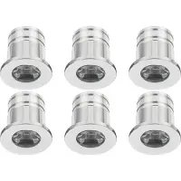 Velvalux LED Veranda Spot Verlichting 6 Pack - - 3W - Natuurlijk Wit 4000K - Inbouw - Rond - Mat Zilver - Aluminium - Ø31mm