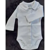 Babidu Romper/Body | Knoopjes voor| Lange Mouw | 1180 | wit | Jongen | 6 maand | Maat 68