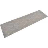 vidaXL Keukenmat wasbaar geruit 45x150 cm fluweel