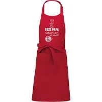 Kariban Cadeauschort - tekstschort - Keukenschort - BBQ schort - verjaardag - vaderdag - het smaakt het lekkerst bij deze Papa - rood