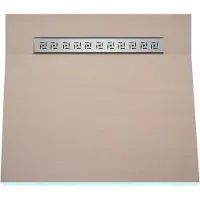 Wiper Betegelbare doucheplaat 90 x 185 cm Tivano Oneway Showerlay doucheplank eenzijdig aflopend afvoer van roestvrij staal