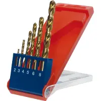 Kwb borenset Titaan - Ø 2, 3, 4, 5, 6 en 8 mm - HSS-G - Premium Quality - 427030