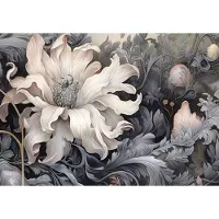 Consalnet Vliesbehang - Fotobehang - Bloem - Bladeren - Bloemen - Planten - Bloemblaadje - Wit - 290x416 cm (Hoogte x Lengte)