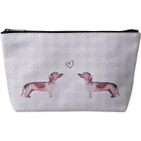 Juleeze Toilettas Dames Hond Teckel 26x6x16 cm Beige Synthetisch Rechthoek