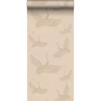 Origin Wallcoverings behang kraanvogels beige - 347826 - 0,53 x 10,05 m