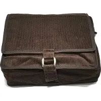 Vagabond -Combi-Hang-up-Toilettas-Deluxe Holdall "Country Cord" Bruin -afmeting 26 x 7 x 23 cm.
