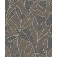 Allure - Moderne Bladeren - Behang - Vliesbehang - Wanddecoratie - Bruin - 0,53 x 10,05 M.
