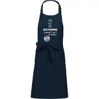 Kariban Cadeauschort - tekstschort - Keukenschort - BBQ schort - verjaardag - vaderdag - het smaakt het lekkerst bij deze Buurman - navy blauw