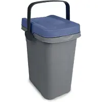 Stefanplast Afvalbakje aanrecht - 'Home Eco System' - Afvalscheiding - Afvalemmertje - Draaghengsel - 7 Liter - Blauw