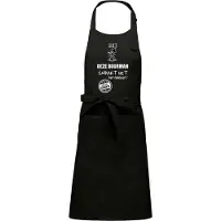 Kariban Cadeauschort - tekstschort - Keukenschort - BBQ schort - verjaardag - vaderdag - het smaakt het lekkerst bij deze Buurman - zwart