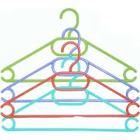 MSV Kledinghangers voor kinderen - kunststof - set 40x stuks - multi kleur - 34 cm - Kinderkleding
