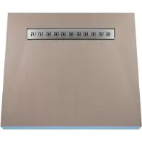 Wiper Betegelbare doucheplaat 80 x 150 cm met goot Showerlay Tivano afvoer horizontale goot hoofdzijde betegelbaar douchebord douchebak gelijkvloers