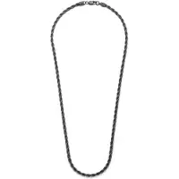 Frank 1967 7FN-0054 Stalen Koordcollier Heren - Antraciet - 60 cm - 4 mm - Heren Ketting
