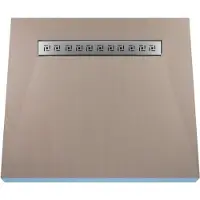 Wiper Betegelbare doucheplaat 90 x 140 cm Tivano Oneway Showerlay doucheplank eenzijdig aflopend afvoer van roestvrij staal