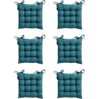 Madison - Zitkussen - Universeel - 6 stuks - 46 x 46 cm - Blauw - Tuin