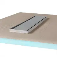 Wiper Betegelbare doucheplaat 90 x 185 cm met goot Showerlay Ponente afvoer horizontale goot hoofdzijde betegelbaar douchebord douchebak gelijkvloers