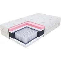 FDM TASSO Matras 90x200 cm - Hoogte 24 cm H4 - Micro Pocketvering Matrassen - Dubbelzijdig - 7 zones - Antiallergisch