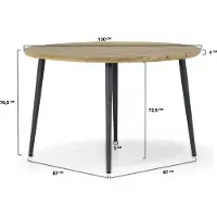 Lifestyle Garden Furniture Lifestyle Montana dining tuintafel 130 cm antraciet