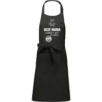 Kariban Cadeauschort - tekstschort - Keukenschort - BBQ schort - verjaardag - moederdag - het smaakt het lekkerst bij deze Mama - chique grijs