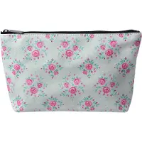 Juleeze Toilettas Dames 26x6x16 cm Groen Roze Kunststof Roosjes