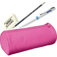 Kangaro Etui - roze - gevuld - pen, potlood, gum - WS-58101-BU