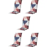 Madison - Tuinkussen - Universeel - Triangle Blue - 5 stuks - 123x50cm