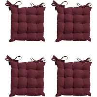 Madison - Zitkussen - Universeel - 4stuks - 46x46 cm - Bordeaux - Tuin