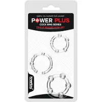 Lovetoy Powerplus 3-Delige Cockring Set - 3 pack - Penisringen Cockringen 3 stuks Transparant