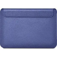 Wiwu Laptoptas 13.3 Inch - Leren Laptophoes - Sleeve Alle Merken - Tas Alle Laptops Tot 13.3 Inch - Genuine Leather - Laptopsleeve - Waterafstotend - Zakelijke Laptoptas - Blauw