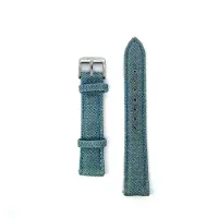 Colori 5-DS005 Horlogeband Denim 18mm - 20cm totaal lengte - Jeans - Binnenzijde Leer - Blauw