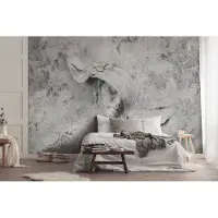 Consalnet Vliesbehang - Fotobehang - Beton - Imitatie - Vrouw - Muur - Sculptuur - 254x368 cm (Hoogte x Lengte)