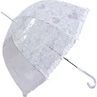 Juleeze Paraplu Volwassenen 60 cm Transparant Kunststof Hartjes