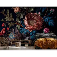 Consalnet Vliesbehang - Fotobehang - Bloemen - Rozen - Bladeren - Bloem - Planten - 104x152 cm (Hoogte x Lengte)