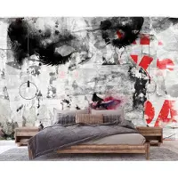 Consalnet Vliesbehang - Fotobehang - Graffiti - Beton - Muur - Steen - Abstract - 70x104 cm (Hoogte x Lengte)