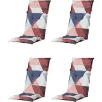 Madison - Tuinkussen - Universeel - Triangle Blue - 4 stuks - 123x50cm