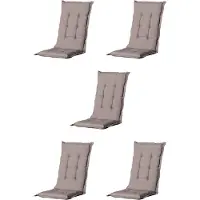 Madison - Tuinkussen - Universeel - Lage Rug - 5 st. - Basic Taupe - 105x50cm - Taupe - Tuinstoelkussens - Standenstoel