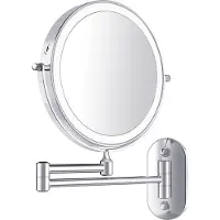 Guido Gusto Make-up spiegel wand 5x vergrotend met dimbare LED verlichting chroom