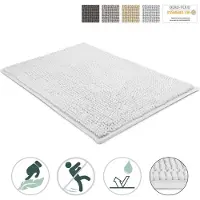 Elegance Beautissu Beaumare WR – Badmat Antislip 120x70cm – Douchemat Badkamer Wit